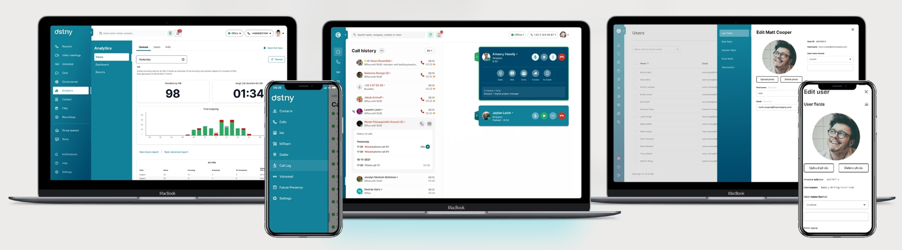 Man bellen via een app met Xelion