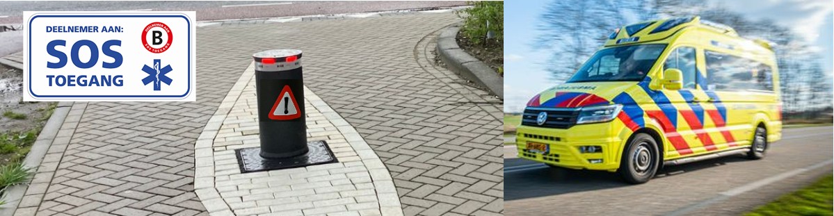 Bollard geïnstalleerd tegen sluipverkeer